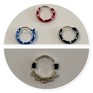 SET OF 4 HOOP EARRINGS